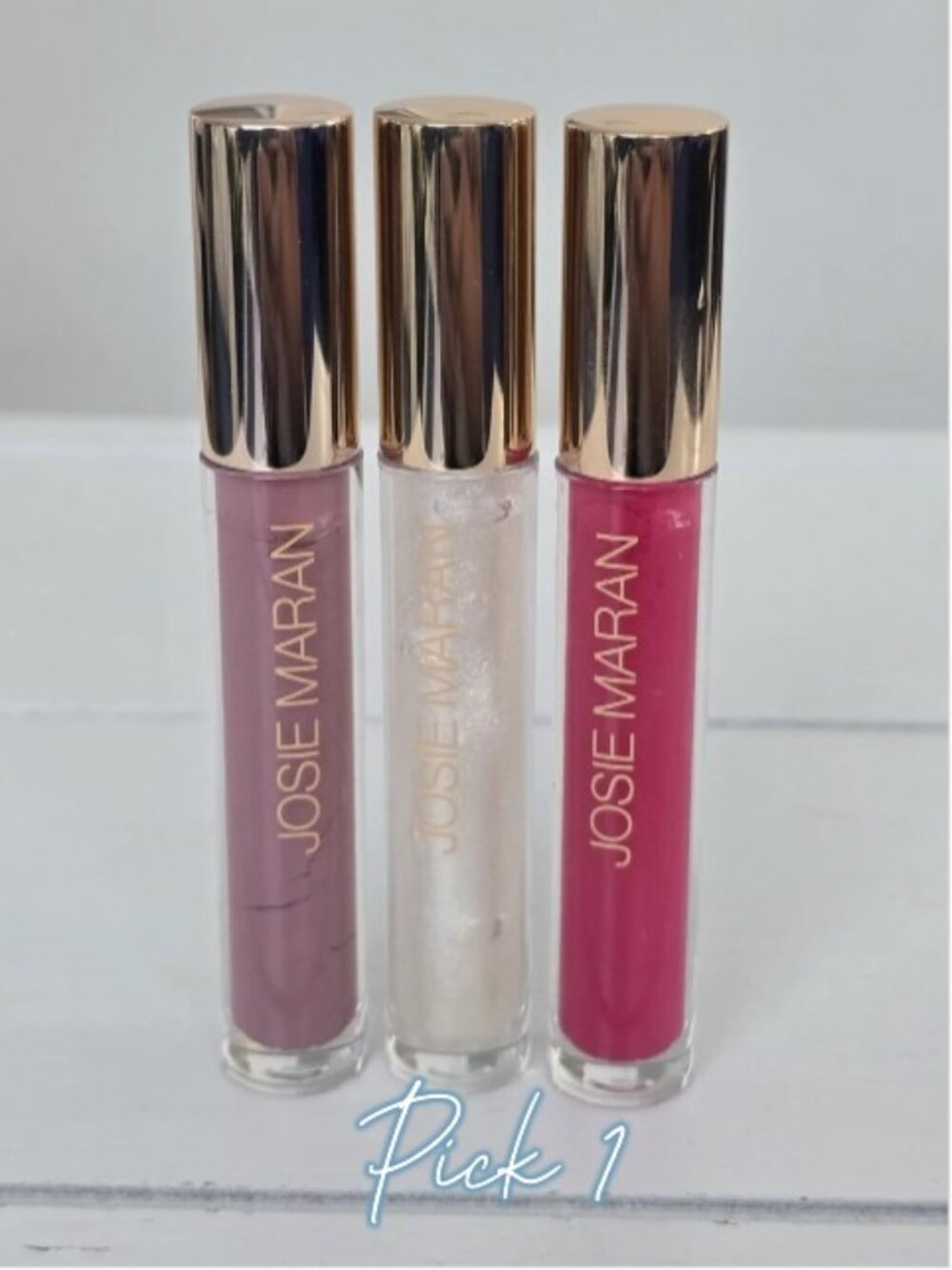 1 Josie Maran Moisturizing Lip Gloss - Voluptuous,  Moondance,  Or Pink Bloom